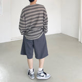 Nylon wide banding half pants 2C