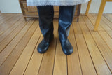 snap strap long boots