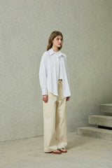 BRIGHT OVERSIZED SHIRT / WHITE