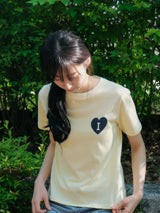 ハートロゴTシャツ - イエロー
