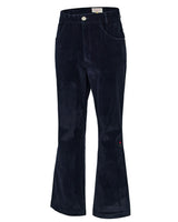 ベルベットデニムフレアフィットパンツ(NAVY)