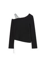 EYELET OFF SHOULDER L/S (BLACK)
