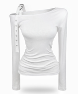 Hera one shoulder strap top (3color)