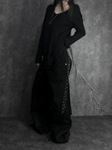 shine studded cotton pants (2color)