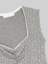[prts made] レーススクエアネックスリムフィットスリーブレストップ (3colors)