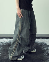 DRASLOW TRACK WIDE DENIM PANTS