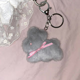 Bunny Popo Doll Keyring (blue silver)