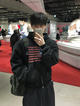 Basic Flag Hooded Zip-Up 4C