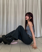 pinter striped ローライズパンツ