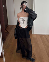 See-through long sk (2 color)