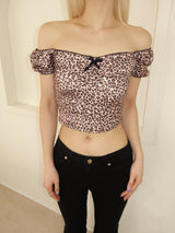 leopard ribbon T