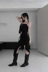 unbalanced low tunnel skirt (2color)