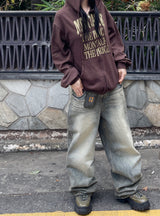 Aqua vintage washed denim pants