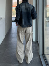 Sculp Crop Western Denim Jacket (No.848)