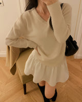 Nuen Vネックニット