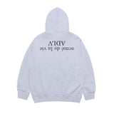 24FW UPSIDE DOWN LOGO NAPPING ZURRY HOODIE ZIP UP IVORY