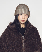 25FW TWO TONE LABEL POINT BEANIE