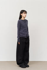 (W) Ruffled Layered Cardigan