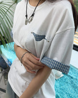 セレン チェック ロールアップ ショートスリーブ Tシャツ