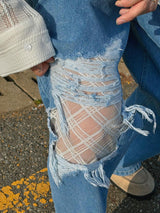 3 TAP Morrie Lace Denim Pants (2color)