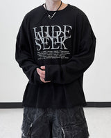 ヒドシックオーバーサイズニットロングスリーブTシャツ