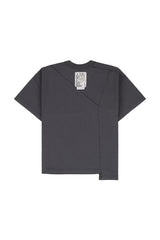 カッティングロゴオーバーサイズフィットTシャツ (DARK GRAY)