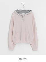 Darun Waffle Color Matching Button Hoodie