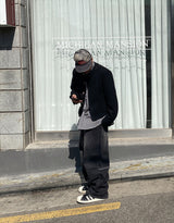 No.0674 C parachute denim wide PT