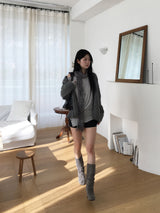 Suede mini skirt pt