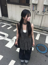 Muel Back Adjust Roll-Up Raw Denim Pants