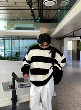 ライフルーズフィットダンガラニット