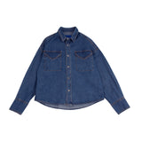  REGULAR DENIM PAISLEY SHIRT (UNISEX)_SYF4BL01BU