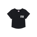 ITZ MINI LOGO CROP T SHIRT - BLACK