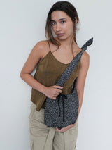 Flower Jacquard Knot two-way Bag_Grey