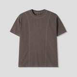Crop Panel Pigment Half T-Shirt (4color) (No.974)