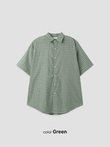 No.1248 S check over half SHIRT (3color)