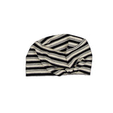 Stripe Band Beanie (black/cream)