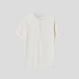 Logan Ribbed Muscle Fit Henley Neck Short Sleeve T-shirt