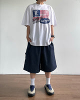 Add Stripe Bermuda Denim Pants