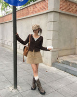Work Corduroy Pocket Skort Pants