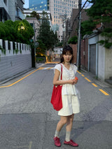 [made by fling] butterfly blouse (white)