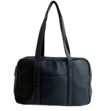 Oat pocket leather shoulder bag [Black color only]