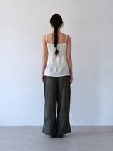 Boho Shirring Sleeveless (Ivory)