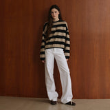 Big Striped T-Shirt_Beige
