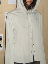 SNAP HOODIE SHIRT (SAND GREY)