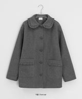 Lieun Quilting Frill Half Coat