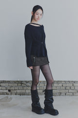 ルビーフックオーバーニット black