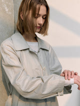 BELT TRENCH COAT GRAY