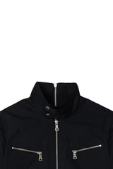 MULTI ZIPPER HIGH-NECK JUMPER BLACK