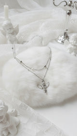 Baby Angel Layered Necklace - Silver ver.